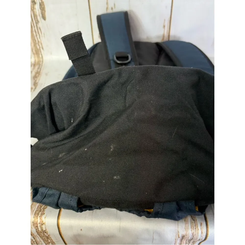 Eddie Bauer Black and Navy Travel Backpack Padded Straps. Good used condition!